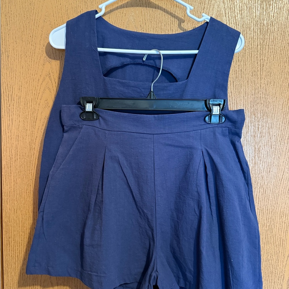 Women's Blue Sleeveless Top